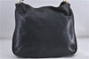 Authentic GUCCI Bamboo 2Way Shoulder Bag Purse Leather 0011577 Black Junk 3662C
