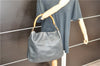 Authentic GUCCI Bamboo 2Way Shoulder Bag Purse Leather 0011577 Black Junk 3662C