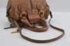 Authentic Chloe Paddington Leather 2Way Shoulder Hand Bag Purse Brown 3662I