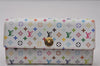 Auth Louis Vuitton Monogram Multicolor Portefeuille Sarah Wallet M93745 LV 3664I