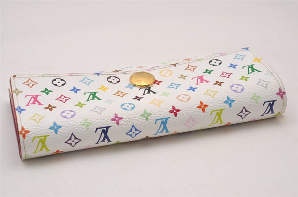 Auth Louis Vuitton Monogram Multicolor Portefeuille Sarah Wallet M93745 LV 3664I