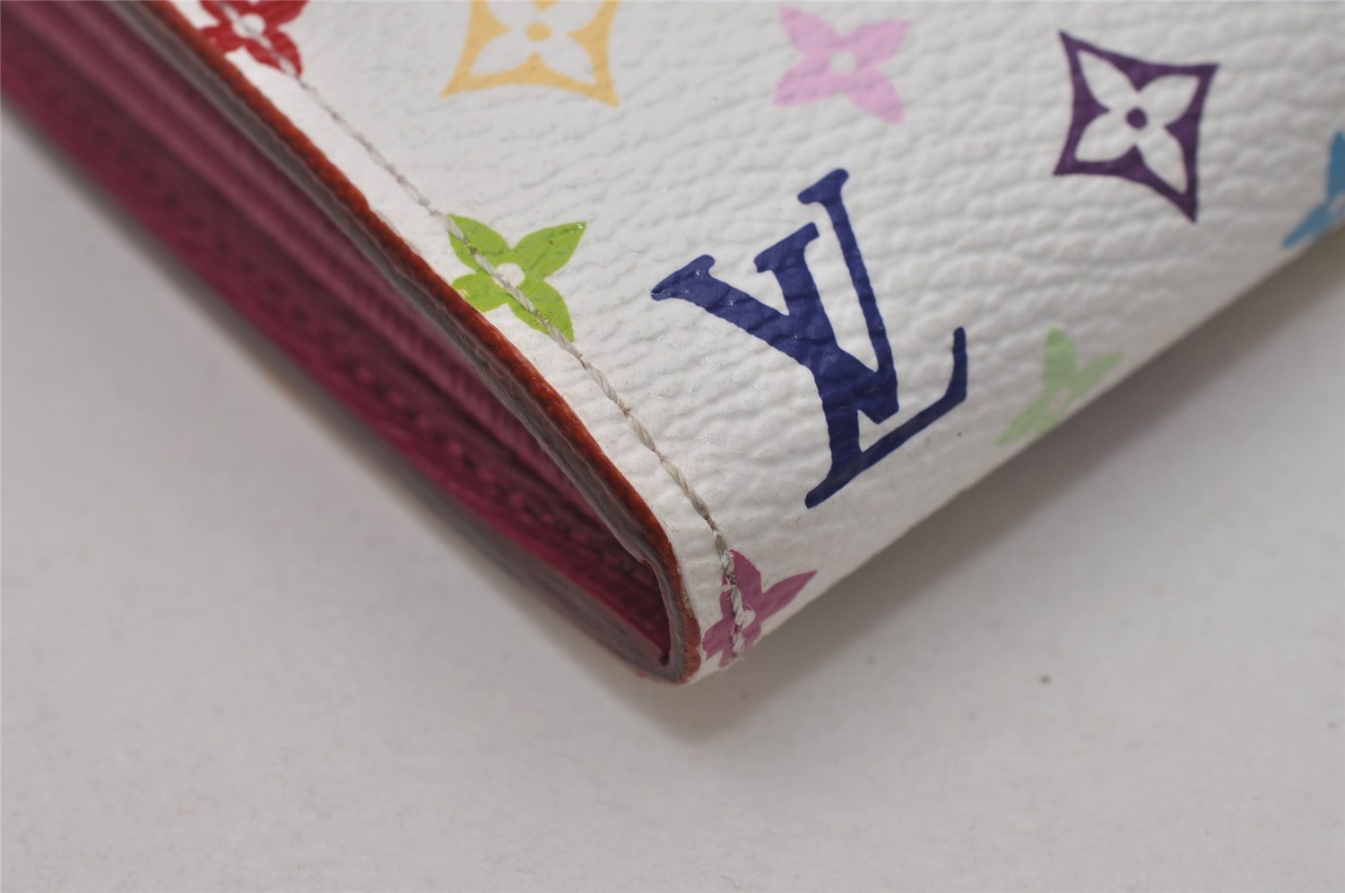 Auth Louis Vuitton Monogram Multicolor Portefeuille Sarah Wallet M93745 LV 3664I