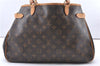 Authentic Louis Vuitton Monogram Batignolles Horizontal Tote Bag M51154 LV 3665F