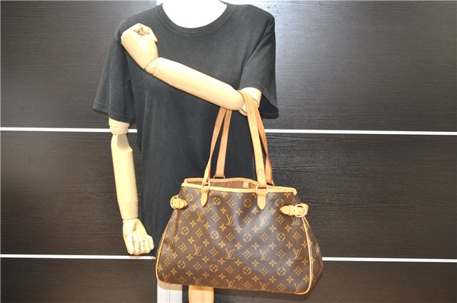 Authentic Louis Vuitton Monogram Batignolles Horizontal Tote Bag M51154 LV 3665F