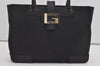 Authentic GUCCI Vintage Shoulder Tote Bag Canvas Leather 0021109 Black 3665I
