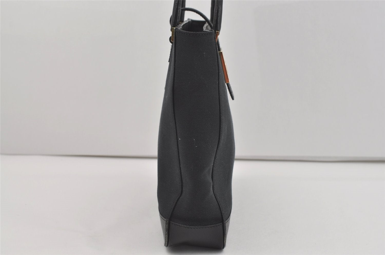 Authentic GUCCI Vintage Shoulder Tote Bag Canvas Leather 0021109 Black 3665I