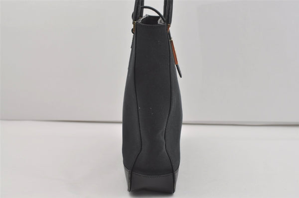 Authentic GUCCI Vintage Shoulder Tote Bag Canvas Leather 0021109 Black 3665I