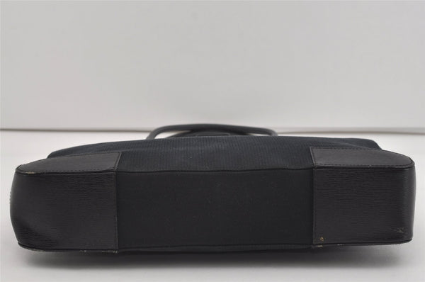 Authentic GUCCI Vintage Shoulder Tote Bag Canvas Leather 0021109 Black 3665I