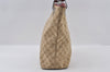 Authentic GUCCI Eclipse Shoulder Tote Bag GG Canvas Leather 120840 Beige 3666I