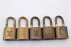 Authentic LOUIS VUITTON Padlock Gold 10Set LV 3669C