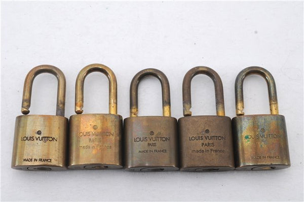 Authentic LOUIS VUITTON Padlock Gold 10Set LV 3669C