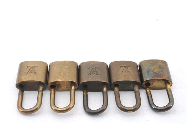 Authentic LOUIS VUITTON Padlock Gold 10Set LV 3669C