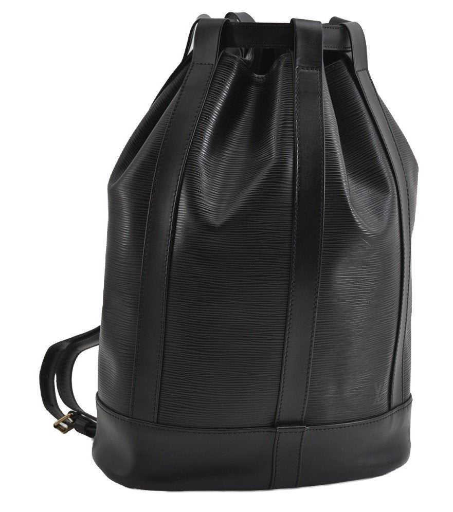 Authentic Louis Vuitton Epi Randonnee PM Shoulder Bag Black M52352 LV 3669I