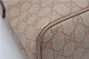 Authentic GUCCI 2Way Shoulder Hand Bag GG PVC Leather 353440 Beige Pink 3676F