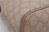 Authentic GUCCI 2Way Shoulder Hand Bag GG PVC Leather 353440 Beige Pink 3676F