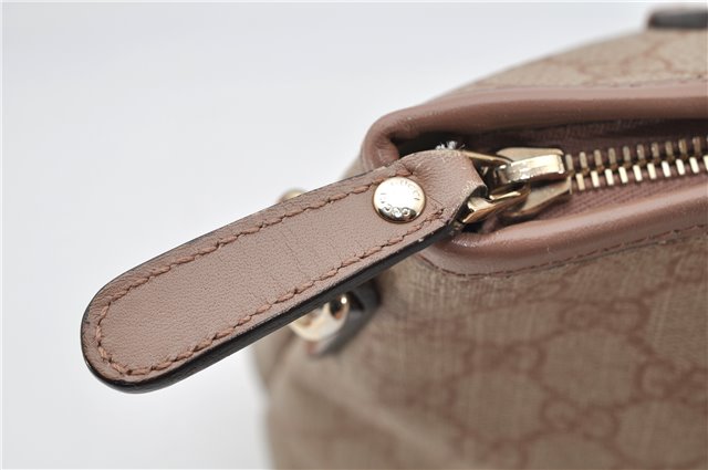 Authentic GUCCI 2Way Shoulder Hand Bag GG PVC Leather 353440 Beige Pink 3676F