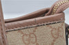 Authentic GUCCI 2Way Shoulder Hand Bag GG PVC Leather 353440 Beige Pink 3676F