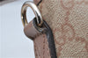 Authentic GUCCI 2Way Shoulder Hand Bag GG PVC Leather 353440 Beige Pink 3676F