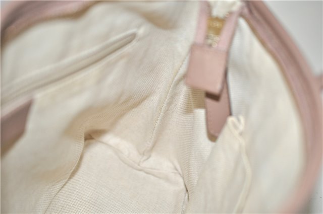 Authentic GUCCI 2Way Shoulder Hand Bag GG PVC Leather 353440 Beige Pink 3676F