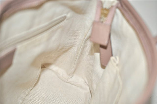 Authentic GUCCI 2Way Shoulder Hand Bag GG PVC Leather 353440 Beige Pink 3676F