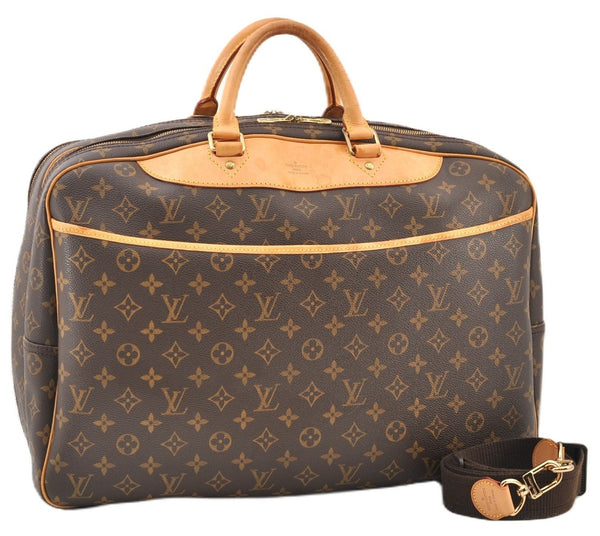 Authentic Louis Vuitton Monogram Alize 24 Heures Boston Hand Bag M41399 LV 3680F
