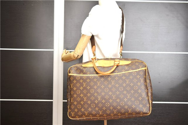 Authentic Louis Vuitton Monogram Alize 24 Heures Boston Hand Bag M41399 LV 3680F