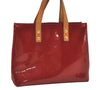 Authentic Louis Vuitton Vernis Reade PM Hand Bag Red M91088 LV 3681I