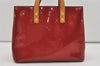 Authentic Louis Vuitton Vernis Reade PM Hand Bag Red M91088 LV 3681I