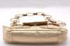 Authentic YVES SAINT LAURENT Rive Gauche Shoulder Bag Leather 139266 Gold 3683I