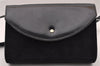 Authentic Christian Dior Shoulder Cross Body Bag Purse Suede Enamel Black 3684I