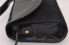 Authentic Christian Dior Shoulder Cross Body Bag Purse Suede Enamel Black 3684I