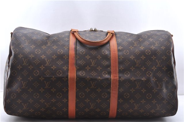 Authentic Louis Vuitton Monogram Keepall Bandouliere 60 M41412 Boston Bag 3686E