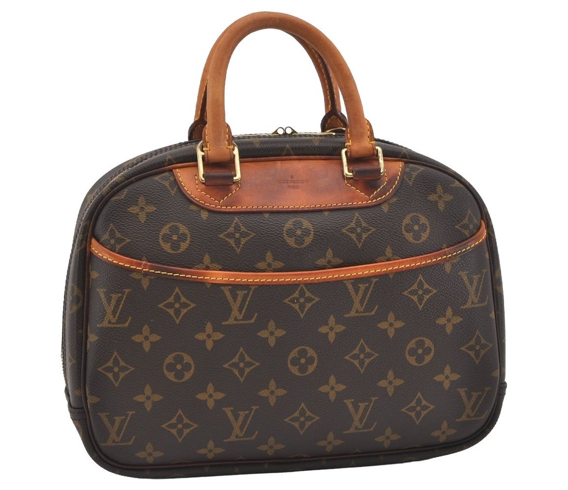 Authentic Louis Vuitton Monogram Trouville Hand Bag Purse M42228 LV 3687I