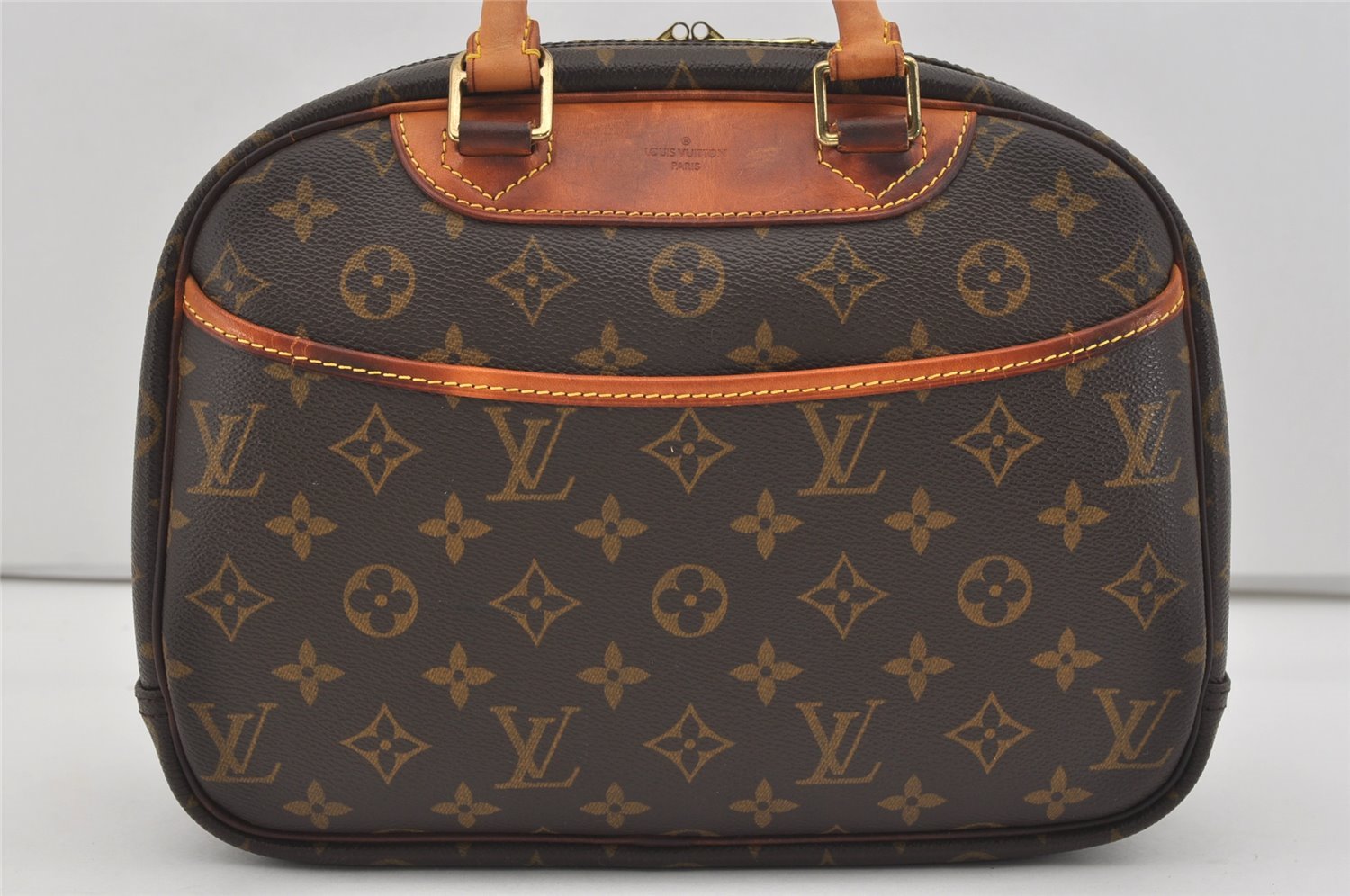 Authentic Louis Vuitton Monogram Trouville Hand Bag Purse M42228 LV 3687I