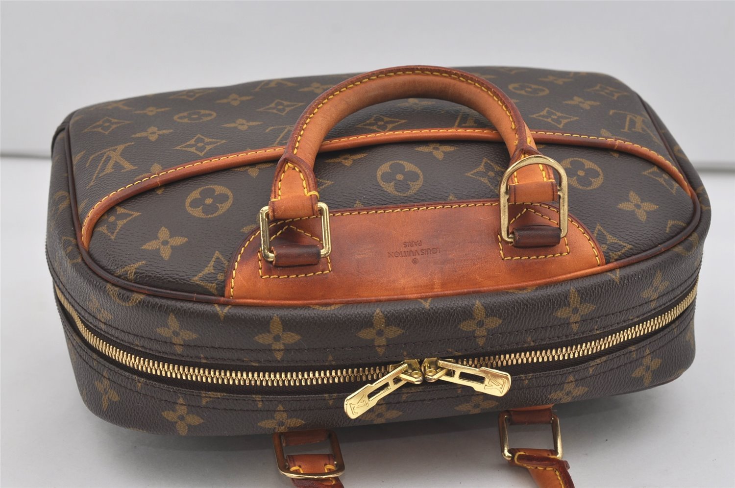 Authentic Louis Vuitton Monogram Trouville Hand Bag Purse M42228 LV 3687I