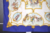 Authentic HERMES Carre 90 Scarf "LES CHEVAUX DES MOGHOLS" Silk Blue 3689I