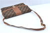 Authentic BALENCIAGA BB Monogram Shoulder Cross Bag Canvas Leather Brown 3691C