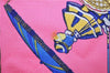 Authentic HERMES Carre 90 Scarf "VOITURES PANIERS" Silk Pink 3691F