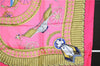 Authentic HERMES Carre 90 Scarf "VOITURES PANIERS" Silk Pink 3691F