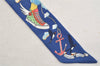 Authentic HERMES Twilly Scarf "Sur Mon Nuage" Silk Blue 3691I