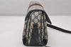 Authentic GUCCI Sherry Line Shoulder Cross Bag GG PVC Leather Navy Blue 3694I