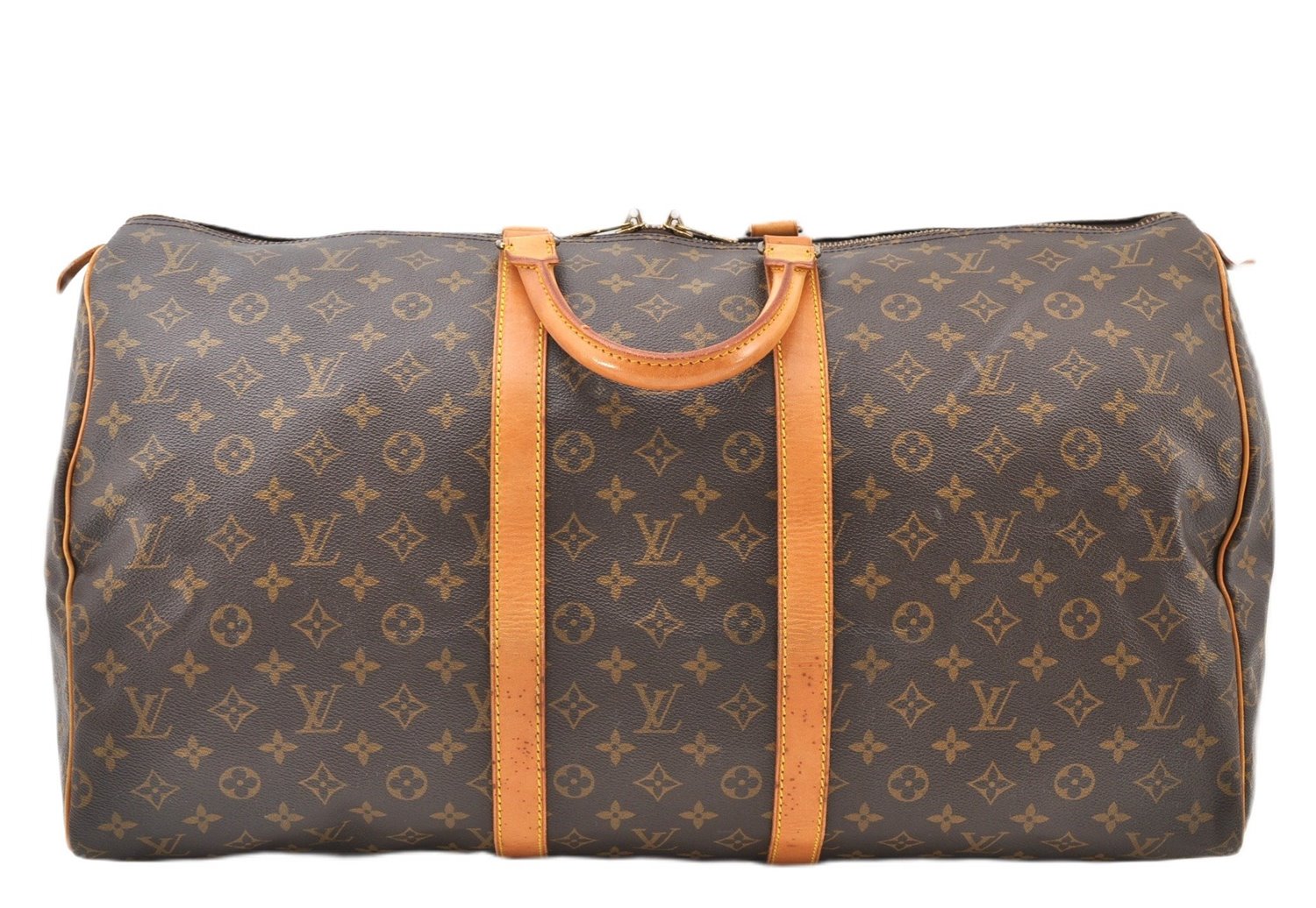 Authentic Louis Vuitton Monogram Keepall 55 Travel Boston Bag M41424 LV 3695F