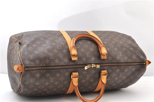 Authentic Louis Vuitton Monogram Keepall 55 Travel Boston Bag M41424 LV 3695F