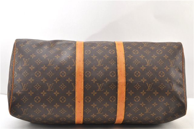 Authentic Louis Vuitton Monogram Keepall 55 Travel Boston Bag M41424 LV 3695F