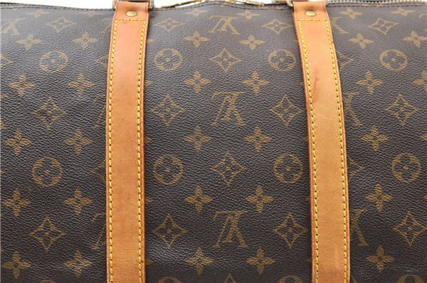 Authentic Louis Vuitton Monogram Keepall 55 Travel Boston Bag M41424 LV 3695F