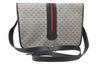 Authentic GUCCI Micro GG PVC Leather Shoulder Cross Body Bag Navy Blue 3696I