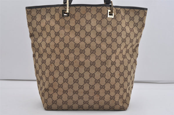 Authentic GUCCI Vintage Shoulder Tote Bag GG Canvas Leather 0021098 Brown 3697I