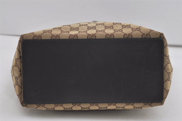 Authentic GUCCI Vintage Shoulder Tote Bag GG Canvas Leather 0021098 Brown 3697I