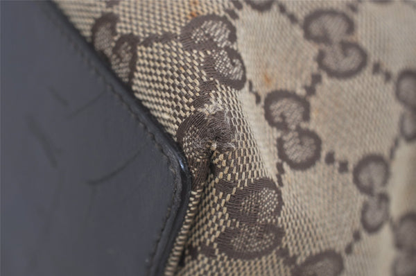 Authentic GUCCI Vintage Shoulder Tote Bag GG Canvas Leather 0021098 Brown 3697I