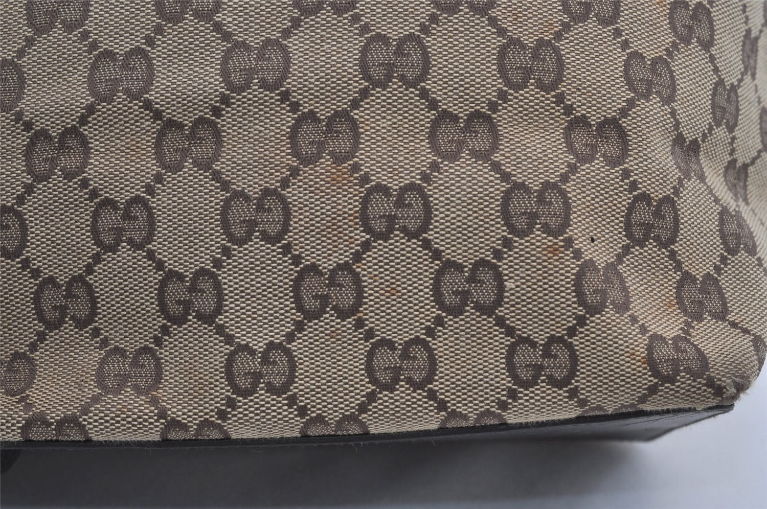 Authentic GUCCI Vintage Shoulder Tote Bag GG Canvas Leather 0021098 Brown 3697I